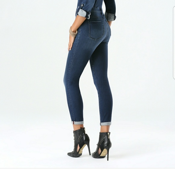 BNWT BEBE Surplice Denim Flight Suit size 24/XS - Picture 3 of 5